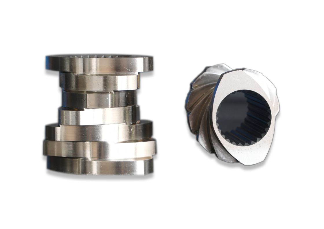 Шнековый элемент, шнековый цилиндр, шнековые детали, вал для двухшнекового экструдера CTE